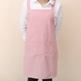 thumbnail image 1 of Fashion Cotton Adjustable Bib Apron - Pink for Men and Women,Kitchen Cooking Apron with Pockets,Comfortable and Practical, 1 of 3