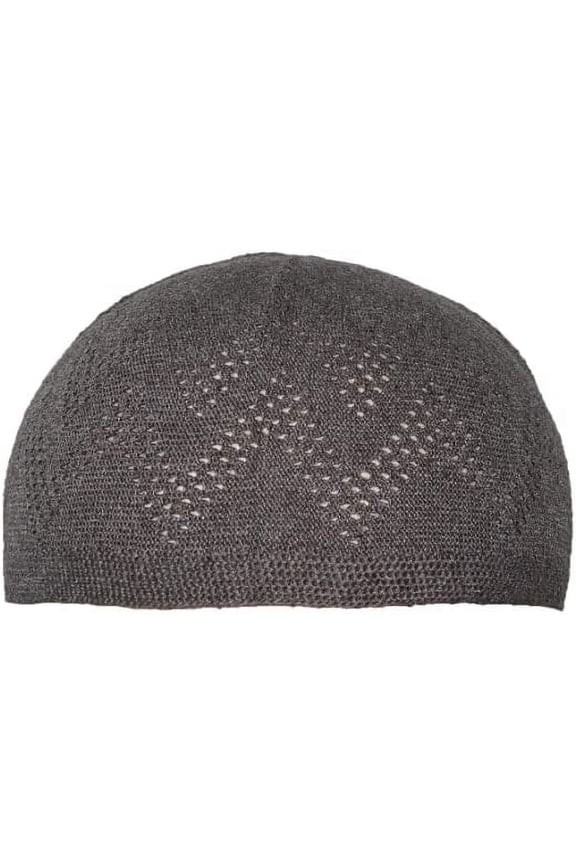 Cotton Adult Men's Islamic Prayer Cap (Dark Grey, Free Size), Stretchable Caps For Men, Namaz Topi, Skull Cap/Koofi/kufi, Muslim Spiritual Items, Islamic Muslim Essentials, Pack of 1