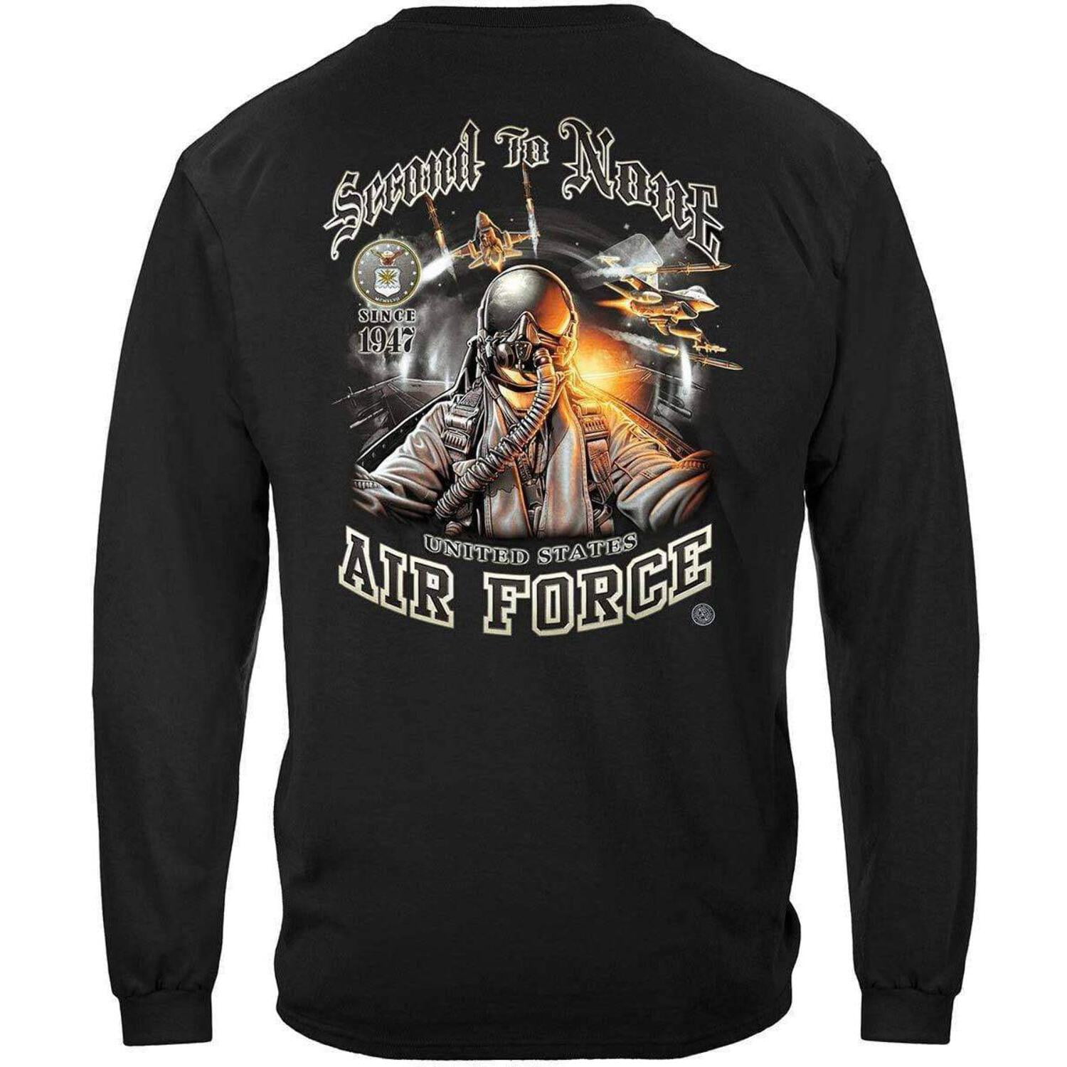 Air Force USAF Second To None T-Shirt by , Black - Walmart.com