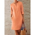 thumbnail image 1 of Cotton And Linen Long-Sleeved Dress, 1 of 1