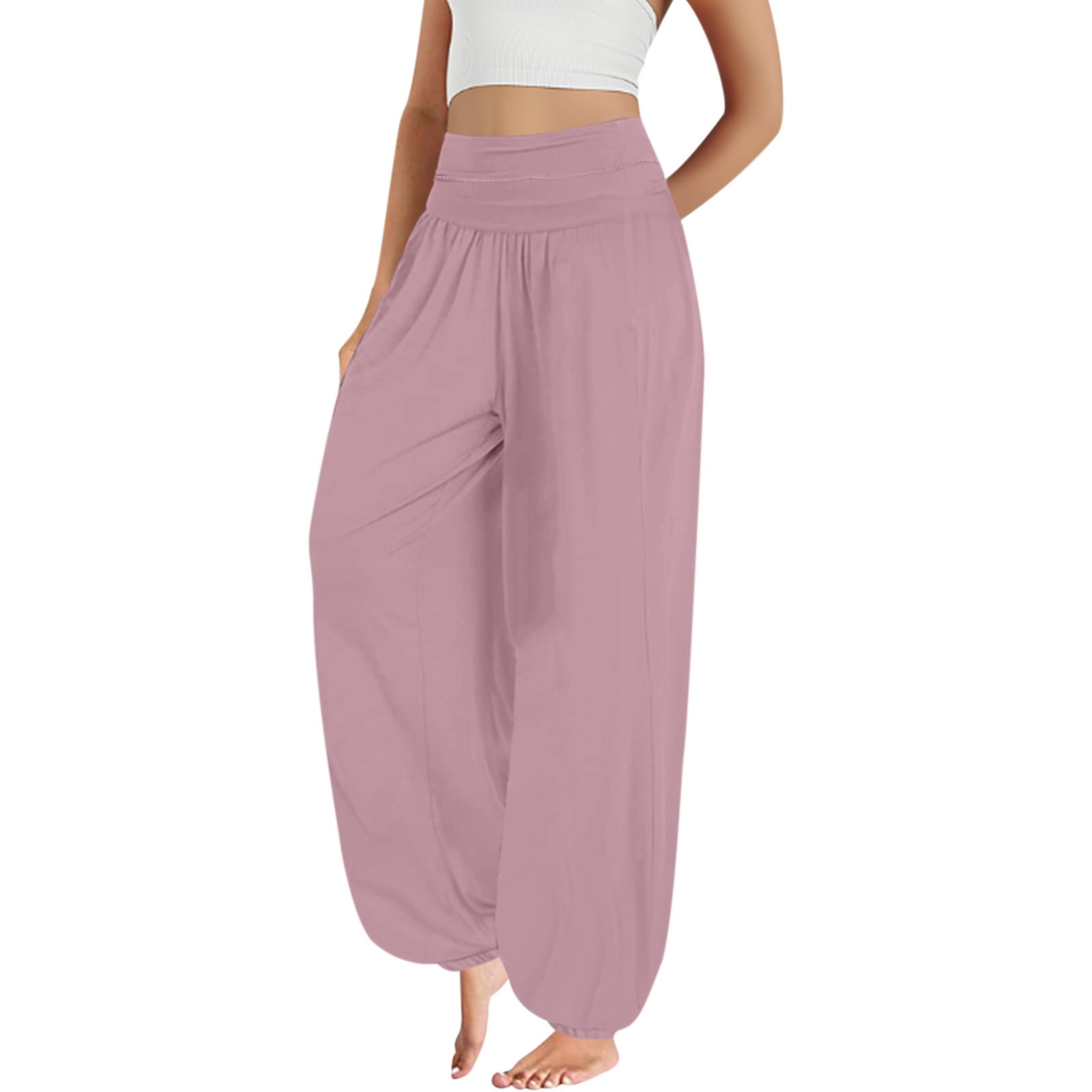 Cotton And Linen Straight Leg Sweatpants for Women 2026 Spring Summer ...