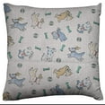 thumbnail image 1 of Cotton Animal Print Decorative Throw Pillow/Sham Cushion Cover Playful Puppies Blue on White, 1 of 1