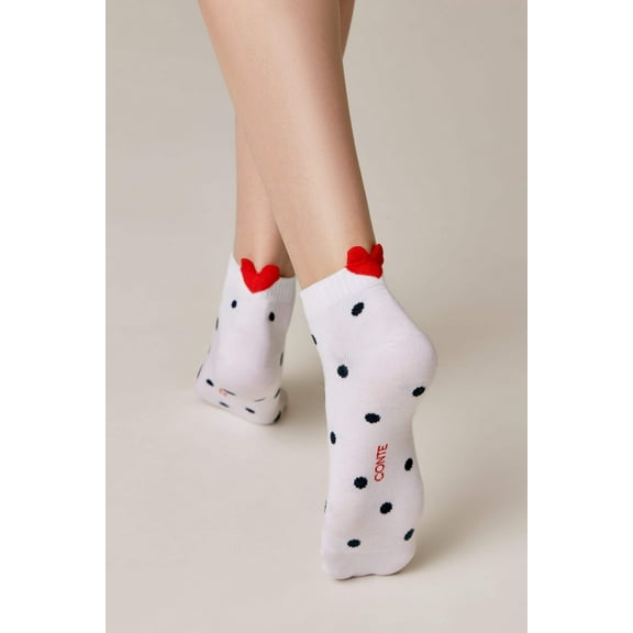 Cotton Ankle Socks Conte Active - Polka Dots 222