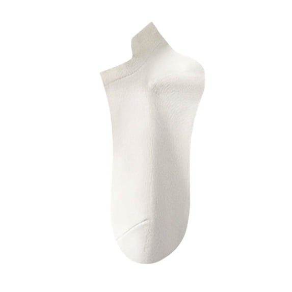 Cotton Ankle Socks,Reinforced Heel Toe Socks,Soft Breathable Hosiery,Pure Cotton Ankle Socks Lightweight Breathable Reinforced Heel And Toe Durable Comfortable Foot Wear for Casual Dress,White