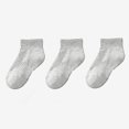 thumbnail image 1 of Cotton Ankle Socks for Boys & Girls 3 Pack Moisture-Wicking Juniors Toddlers Kids Casual Solid Multipack School Uniform Workout Crew Sock, 1 of 3
