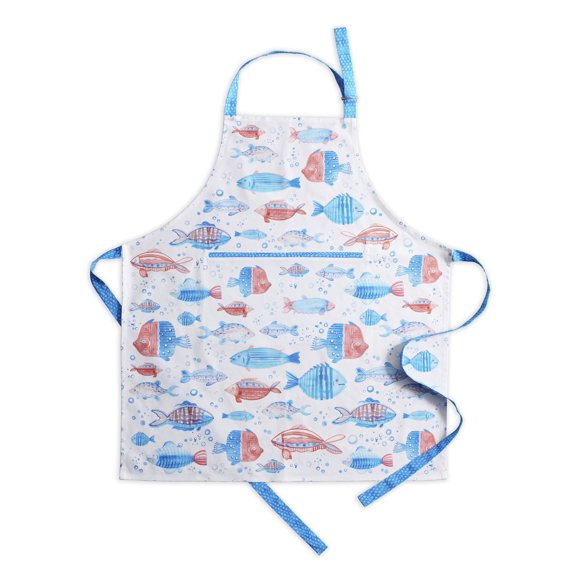 Cotton Apron 140 - Breton Fishes 1 Count Cooking Kitchen Use