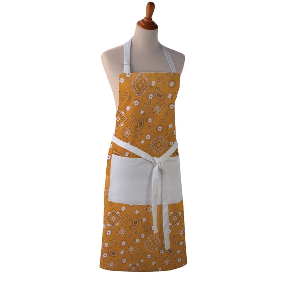 Cotton Apron - Bandanna Print - Kitchen BBQ Restaurant Cooking Painters Artists - Full Apron