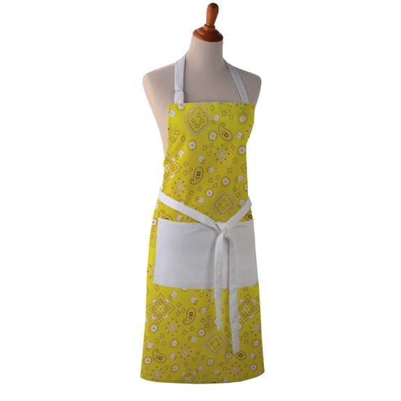 Cotton Apron - Bandanna Print - Kitchen BBQ Restaurant Cooking Painters Artists - Full Apron