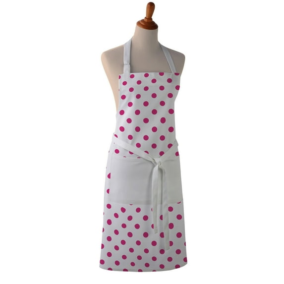 Cotton Apron - Polka Dots Print - Kitchen BBQ Restaurant Cooking Painters Artists - Full Apron