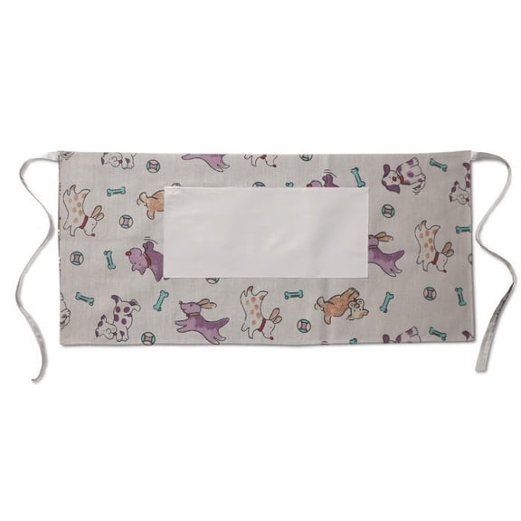 Cotton Apron - Puppies Print - Kitchen BBQ Restaurant Cooking Painters Artists - Full Apron or Waist Apron