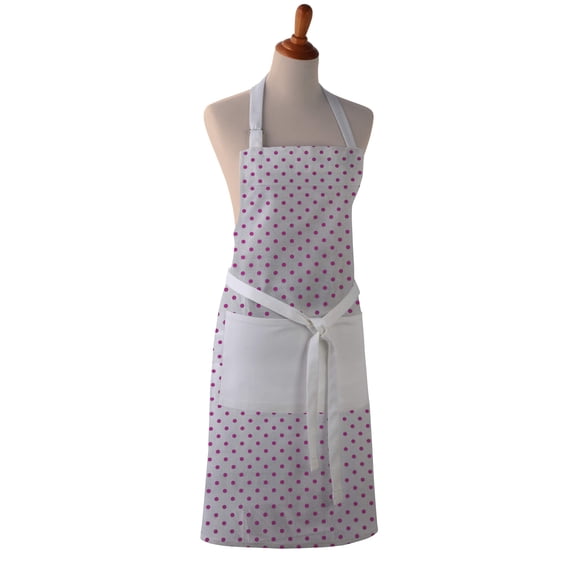 Cotton Apron - Small Dots Print - Kitchen BBQ Restaurant Cooking Painters Artists - Full Apron