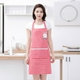 thumbnail image 1 of Cotton Apron With Large Pockets Breathable Material Oil-Resistant For Kitchen Cooking Household Use Measuring 12.59x9.84x0.39 Inches (Red), 1 of 6