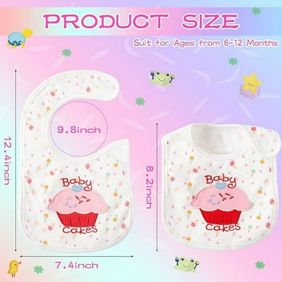 Cotton Baby Bibs Waterproof Infant Bib for Eating Teething Drooling Feeding7Pcs