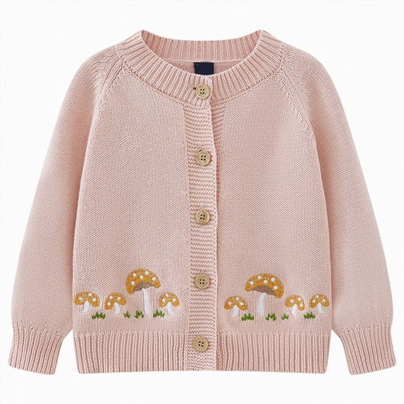 Cotton Baby Cardigan, Long Sleeve Knit Sweater for Toddler Boys Girls 6-12 Months 12-24 Months 2T 3T 4T 5T 6T 7T 8T 9T Children 5-6 Years