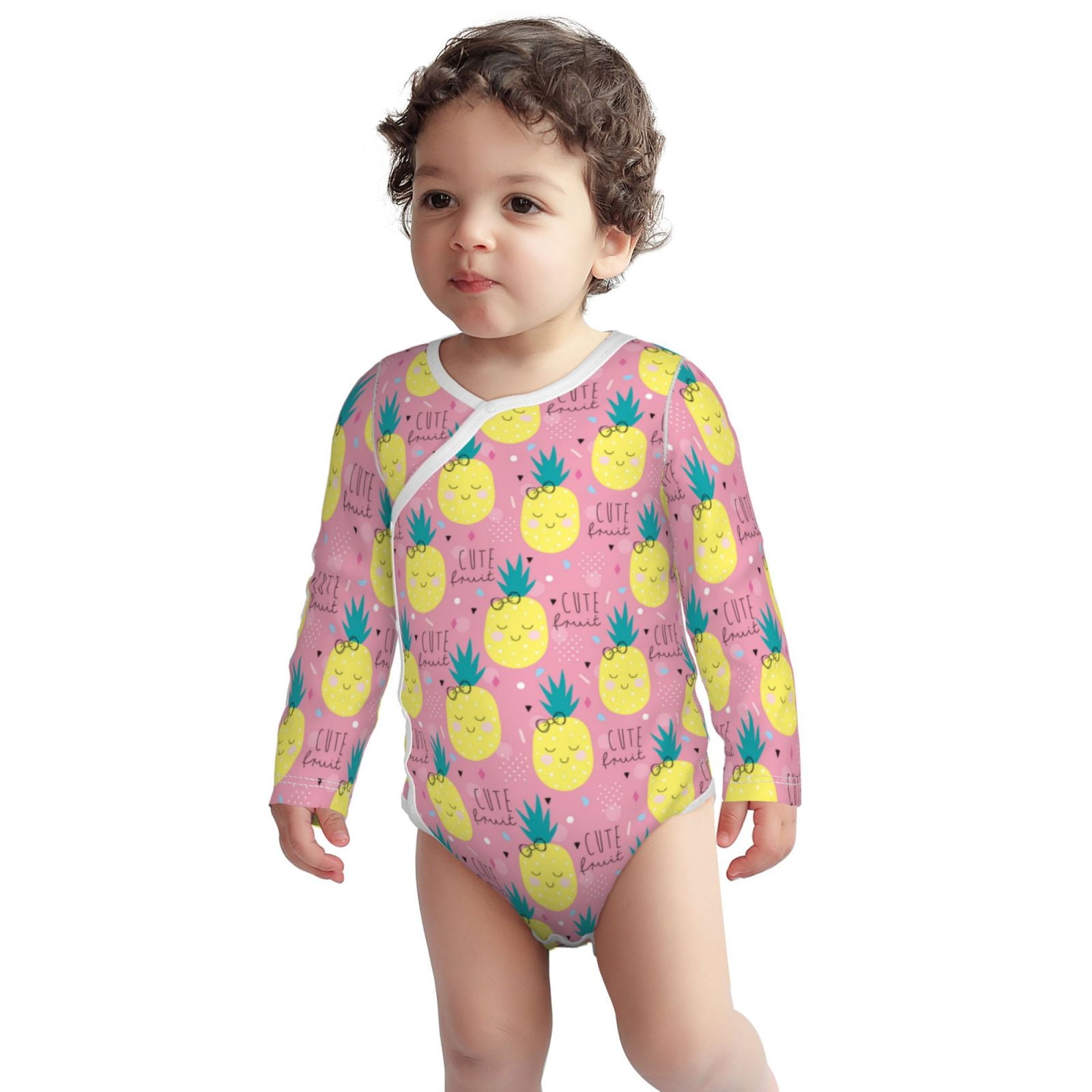 Cotton Baby Onsies, Beautiful Pineapple Long Sleeve Unisex Newborn Baby