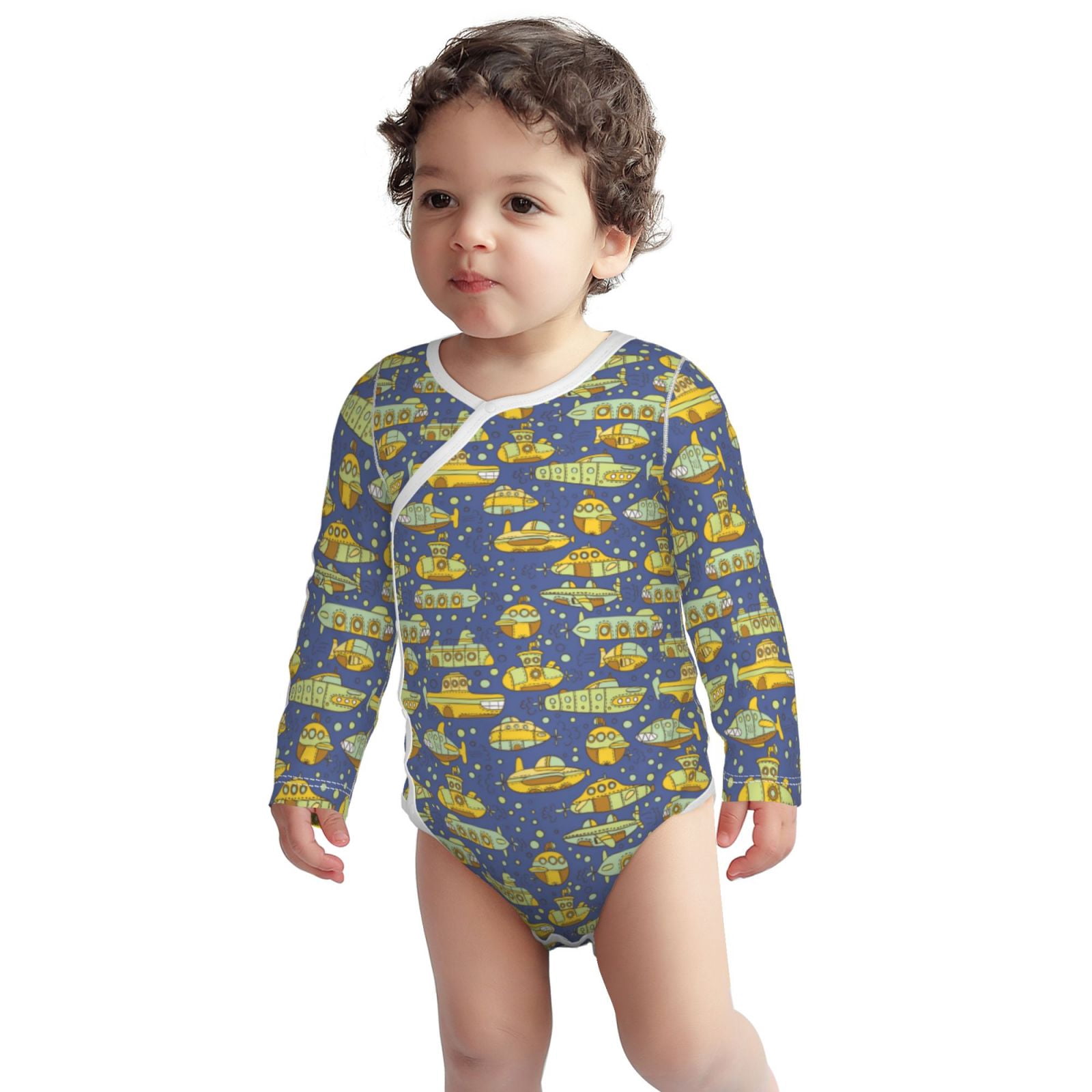 Nautinati Baby Boys' Cotton All-over City-themed Bodysuit With Contrast Beanie