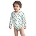Cotton Baby Onsies, Colorful Cute Chameleon Lizard Long Sleeve Unisex