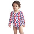 Cotton Baby Onsies, red blue berry Unisex Newborn Baby Long Sleeve