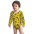 thumbnail image 1 of Cotton Baby Onsies, yellow sunflowers brown print Unisex Newborn Baby Long Sleeve Bodysuit Infant Outfit Toddler Baby Boy Clothes for Boys Girls, 1 of 7