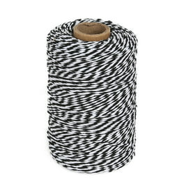 656 Feet Black and White Twine,Gift Twine String, Cotton Baker's Twine  Cotton Cord Crafts Gift Twine String for Crafts, Wrapping, Party, Baking  and