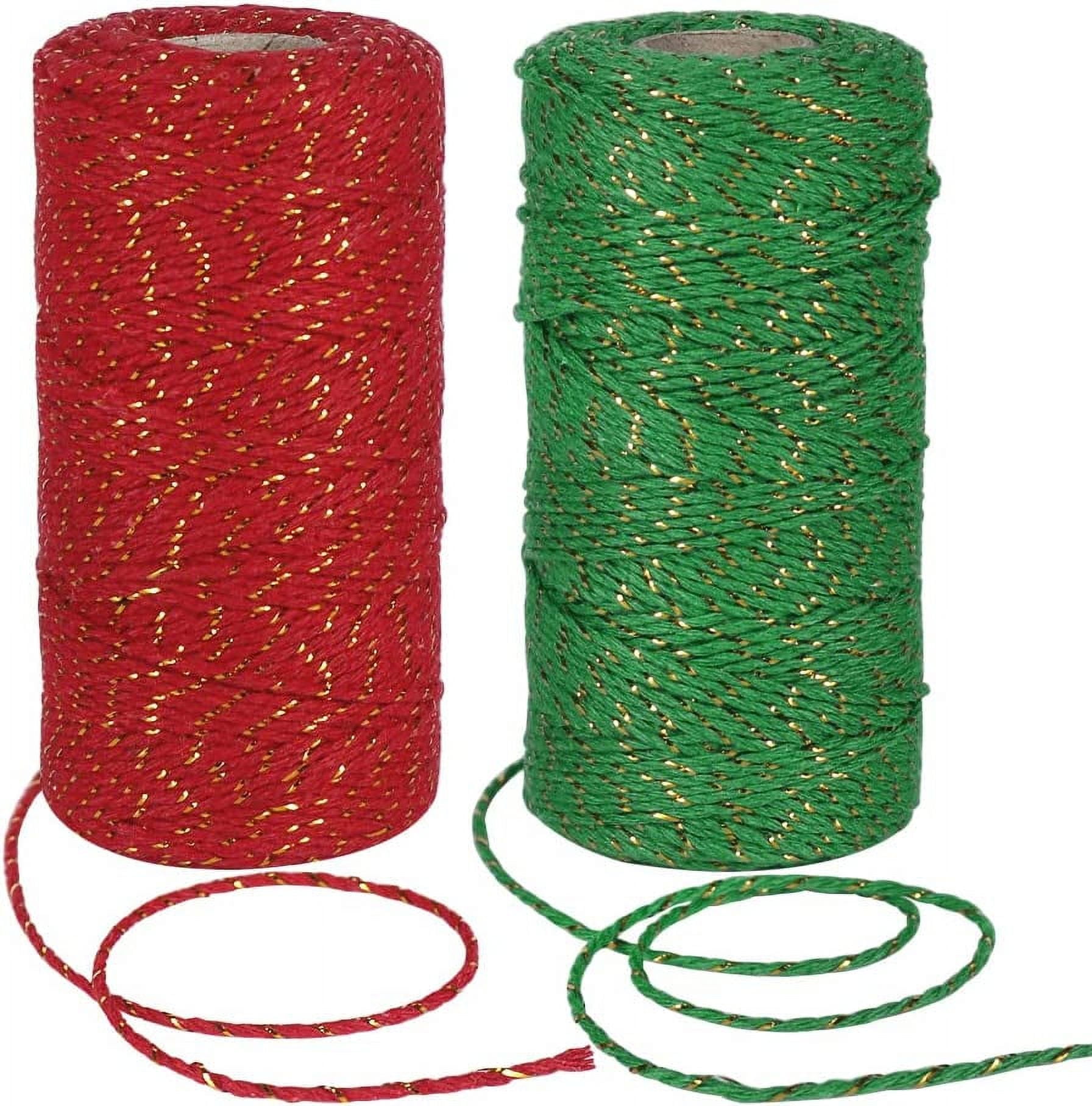 Cotton Bakers Twine, Christmas Twine String With Gold Twine String 328