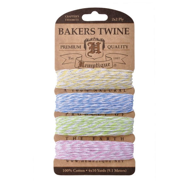 Cotton Bakers Twine Metallic Cards