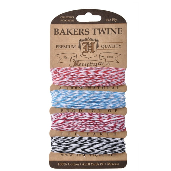 Hemptique Cotton Bakers Twine Metallic Cards
