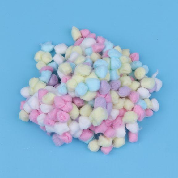 Cotton Ball, 1 Bag/500g Face Color Cotton Ball Makeup Cotton Balls Degreasing Cotton Ball for Beauty Salon Home Use