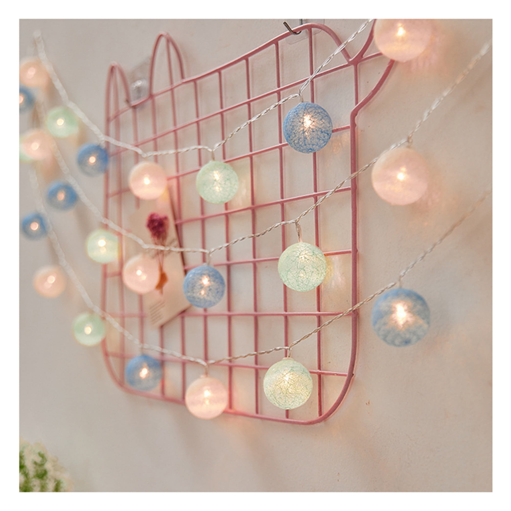 Cotton Ball String Lights Battery/USB Powered Ball Fairy Lights