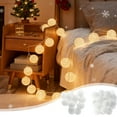 thumbnail image 1 of Cotton Ball String Lights for Christmas, Battery-Powered LED Holiday Decorations, Soft White Cotton Thread Lights for Room, Tent & Holiday Setup, Festive LED String Lights, 1 of 9