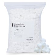 Cotton Balls [2000 Count] Bulk, 100% Pure Cotton Balls for Face, Nail Polish Remover, Makeup, Medium