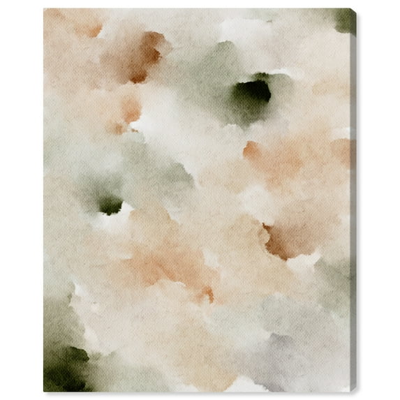 Cotton Balls And Cinnamon Watercolor Boho Abstracts Canvas Wall Art by Art Remedy, Gallery Wrapped, 16" x 20"