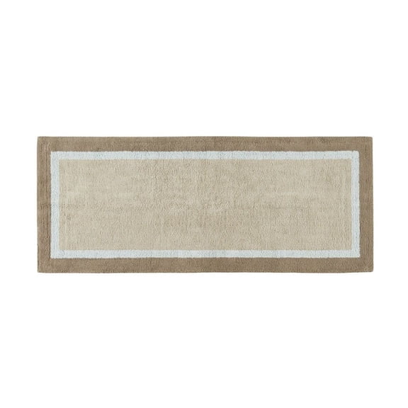 Cotton Bath Rug - 24x60 Inch Tufted Bathroom Mat - Soft Absorbent Quick Drying - Non-Slip Latex Backing - Machine Washable Bathroom Rug