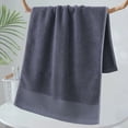 thumbnail image 1 of Cotton Bath Towel - Highly Absorbent Quick Dry Soft Face Towel for Bathroom, Gym, Travel, and Everyday Home Use, 12.99 X 28.74 Inch Gray, 1 of 6