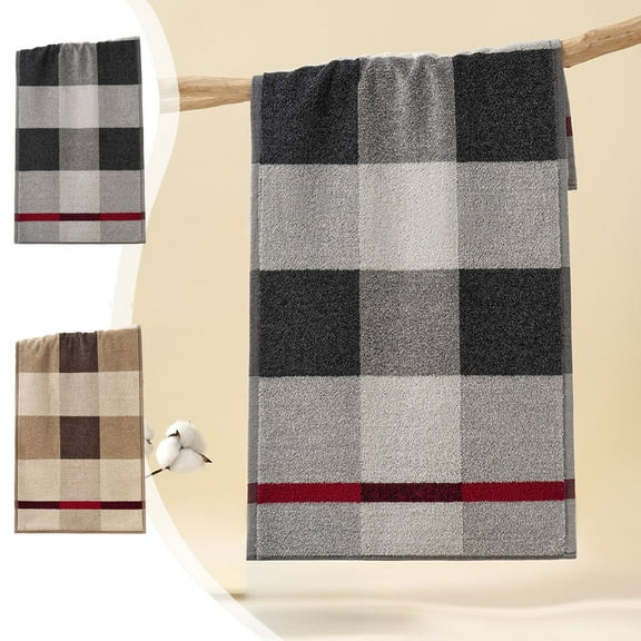 Cotton Bath Towel Large 34 x 73cm | Oversized Absorbent Soft Towel for Shower, Sports, Bathroom | Thickened Durable Hotel Quality | Quick-Dry | Coffee, Gray | Single Pack