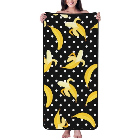 Cotton Bath Towels for Bathroom - Banana Microfiber Quick Dry Towels for Body Bath Sheets, Personalized Beach Towel, Soft Shower Towels for Travel Home Beach 27*55in