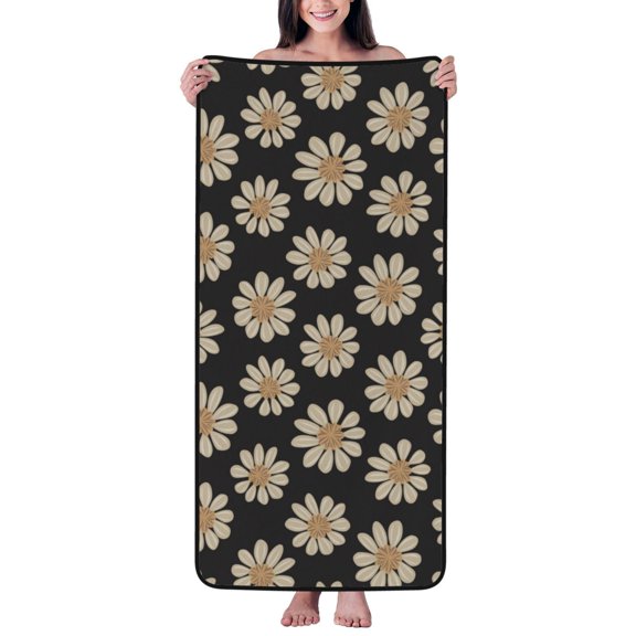 Cotton Bath Towels for Bathroom - Colour Floral Microfiber Quick Dry Towels for Body Bath Sheets, Personalized Beach Towel, Soft Shower Towels for Travel Home Beach 27*55in