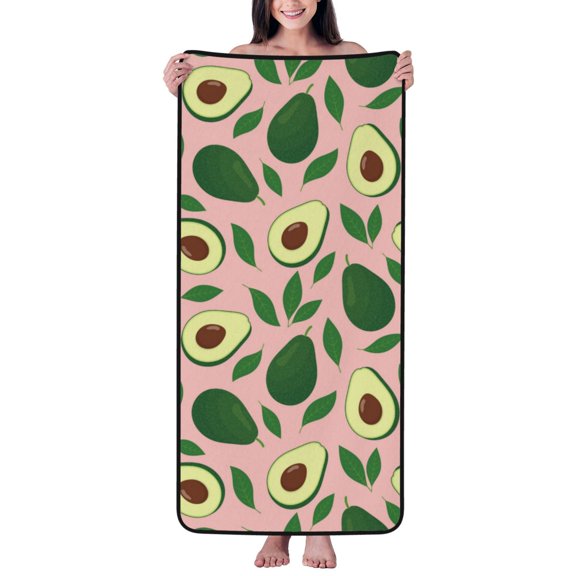 Cotton Bath Towels for Bathroom - Cool Avocado Microfiber Quick Dry Towels for Body Bath Sheets, Personalized Beach Towel, Soft Shower Towels for Travel Home Beach 27*55in