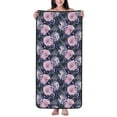 Cotton Bath Towels for Bathroom Light pink flowers Microfiber Quick