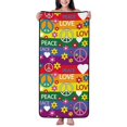 thumbnail image 1 of Cotton Bath Towels for Bathroom - Rainbow peace sign cute Microfiber Quick Dry Towels for Body Bath Sheets, Personalized Beach Towel, Soft Shower Towels for Travel Home Beach 27*55in, 1 of 7