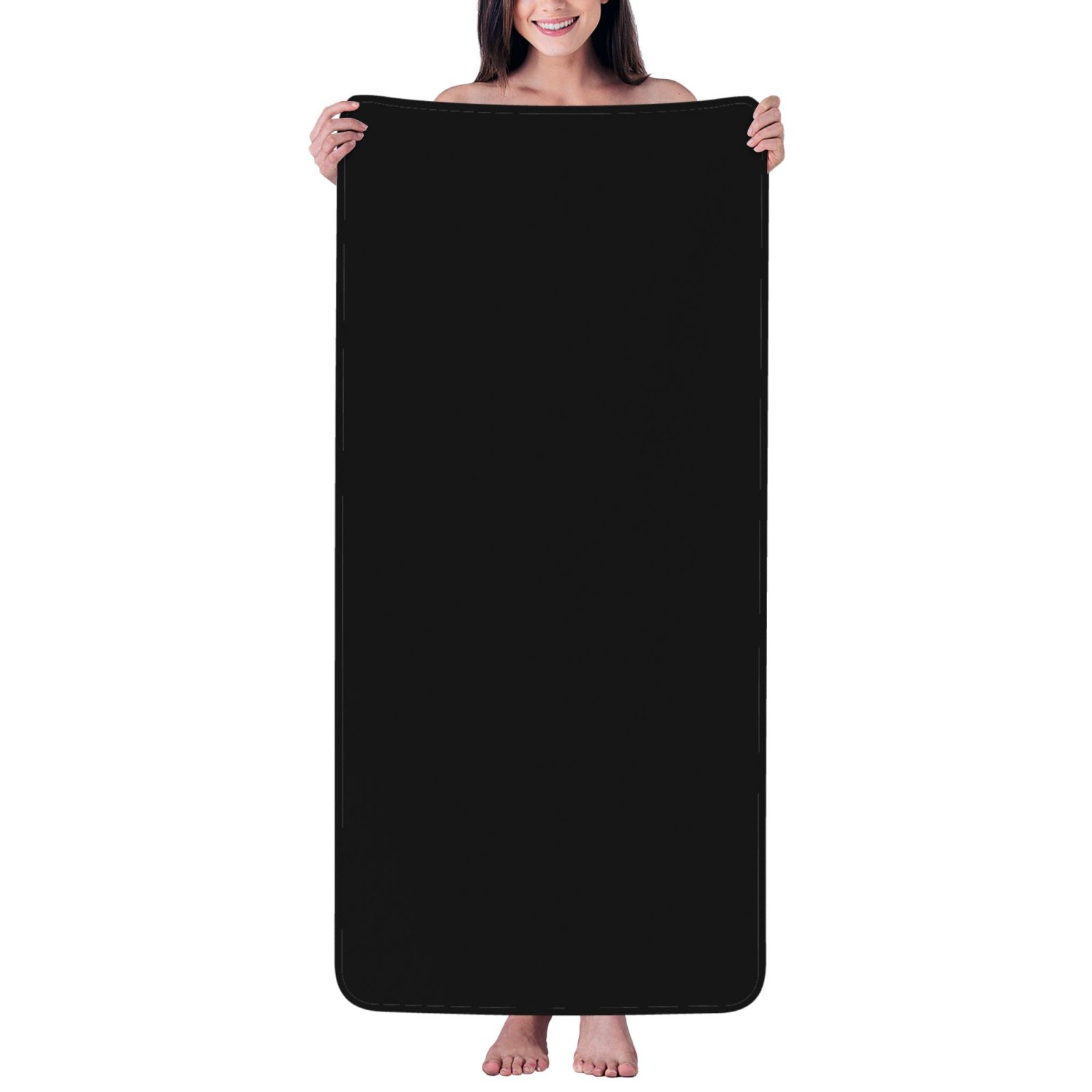 Cotton Bath Towels for Bathroom - black Microfiber Towels for Body Bath Sheets, Personalized Quick Dry Beach Towel, Soft Shower Towels for Travel, Home, Beach 27*55in