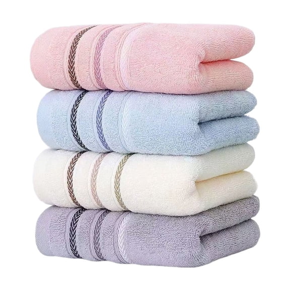 Cotton Bath Towels Set,Highly Absorbent Quick Drying Towels with Soft Lint-Free Fabric,Durable & Versatile for Bath Spa Home or Guest Use,4 Pieces Superior Quality Towels for Bathroom & Spa-A