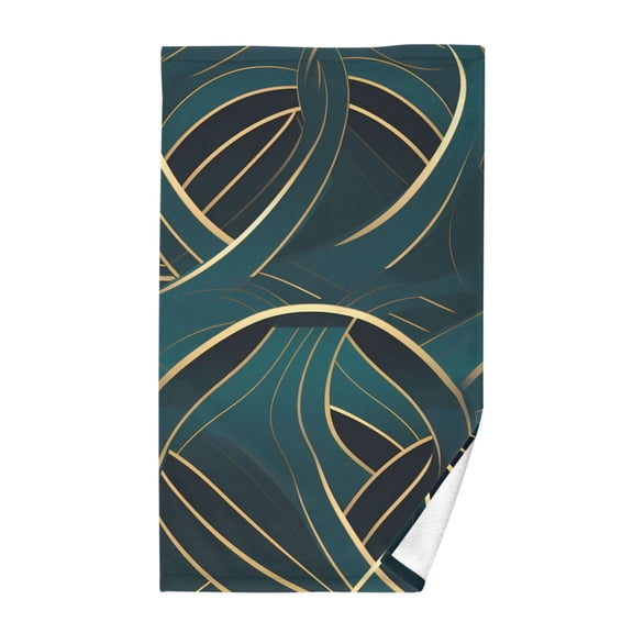 Cotton Bath Towels Soft Face Towel Absorbent Quick Dry Modern Luxury Pattern 16"x28"