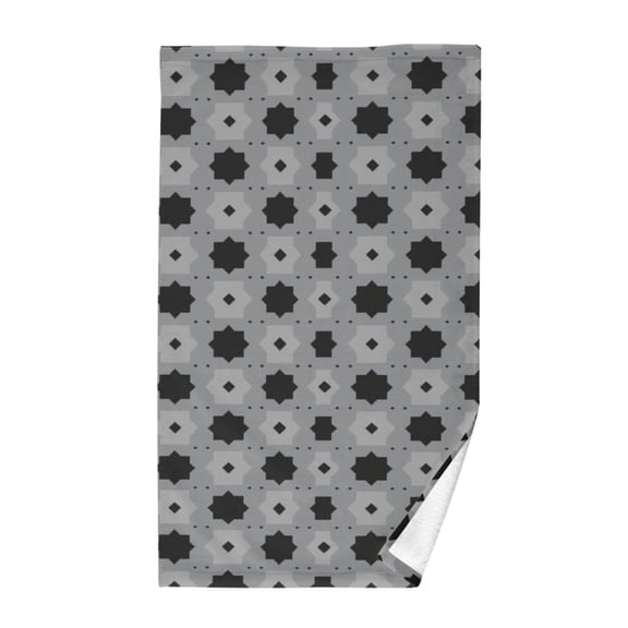 Cotton Bath Towels Soft Face Towel Absorbent Quick Dry Octagon and Square 16"x28"