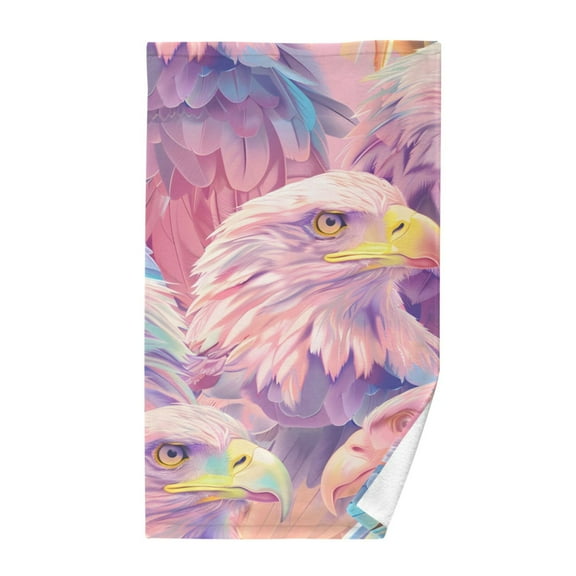 Cotton Bath Towels Soft Face Towel Absorbent Quick Dry Soft Color Eagle Head 16"x28"