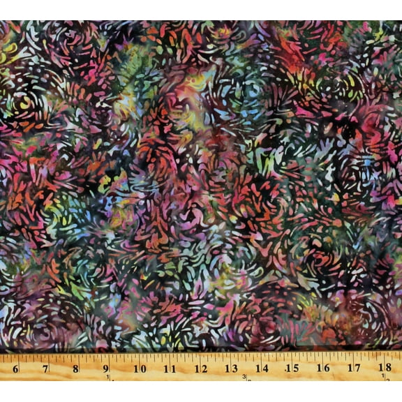 Cotton Batik Floral Flowers Garden Springtime Banyan BFFs Multicolor Banyan Batiks Cotton Fabric Print by the Yard (81600-29)