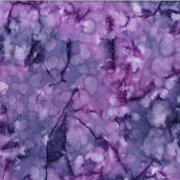 Cotton Batik Orchid Purple Mottled Hand-Dyed Mottles Bali Batiks Cotton Fabric by the Yard (839-223-Orchid)