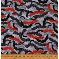 thumbnail image 1 of Cotton Bats Animals Holiday Season Going Batty Gray Halloween Party Cotton Fabric Print by the Yard (12552-11), 1 of 1
