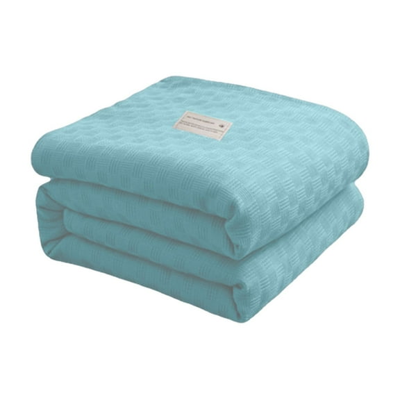 Cotton Bed Blanket,Breathable Bed Blanket,Cotton Thermal Blankets Bedding Essentials - Perfect for Layering Any Bed for All Season Adults Kids 40"x60"