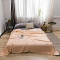 thumbnail image 1 of Cotton Bed Blanket Twin Cotton Thermal Blanket Lightweight Bed Throw Breathable Premium Soft Comfortable Blanket for All Season, Pink, 1 of 6